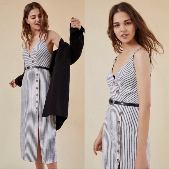 Urban Outfitters midi dress with asymmetrical buttons - Picture 3 of 9